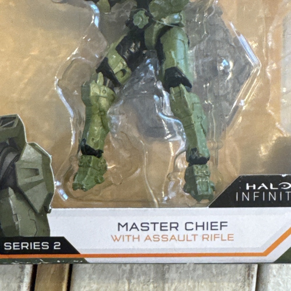 Halo Infinite Master Chief Figure 4.5" Assault Rifle-Series 2 New Box Damaged - Picture 3 of 13